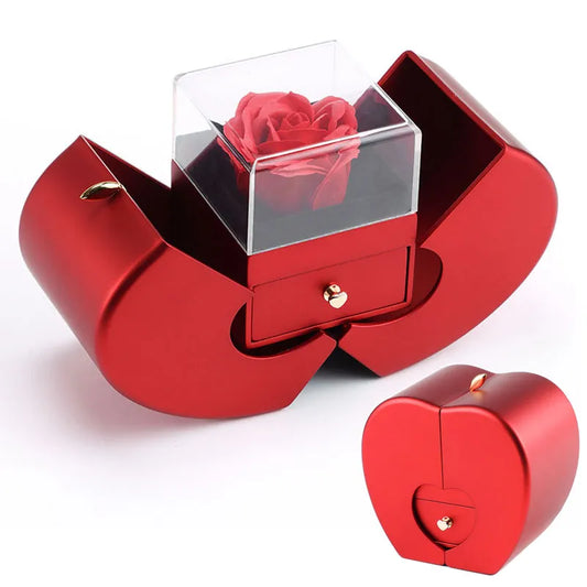 "Festive Elegance: Explosive Christmas Apple Jewelry Box Gift Set"